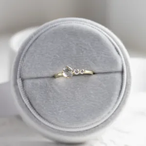 Gold ring with rutilated quartz and diamonds QUIDO Thumbnail