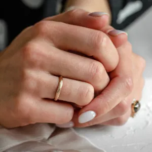 Gold twig wedding rings MIANA