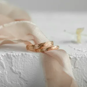 Gold twig wedding rings MIANA Thumbnail