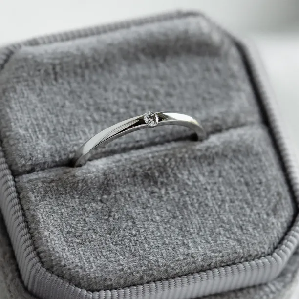 Minimalist diamond engagement ring HAIM Image
