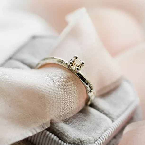 Gold branch ring with morganite DREMIA Image