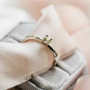 Gold branch ring with morganite DREMIA Thumbnail