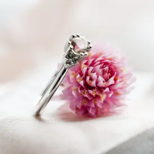 Romantic engagement ring with morganite and diamonds MONYX Thumbnail