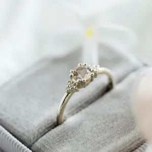 Romantic engagement ring with morganite and diamonds MONYX Thumbnail