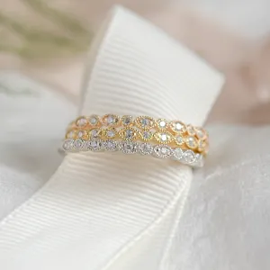 Vintage eternity ring with diamonds LATVIA Thumbnail