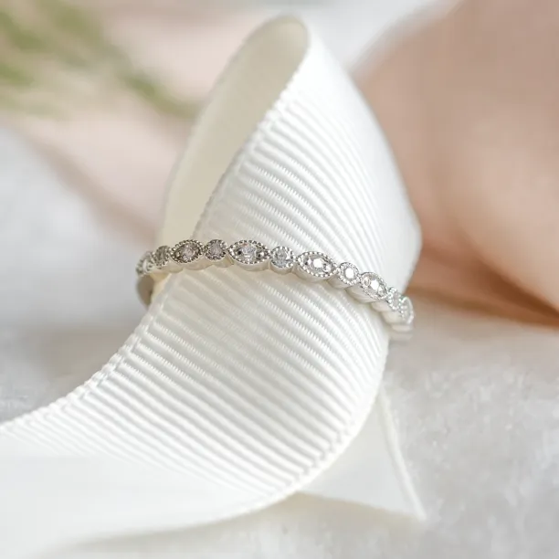 Vintage eternity ring with diamonds LATVIA Image