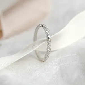 Vintage eternity ring with diamonds LATVIA Thumbnail