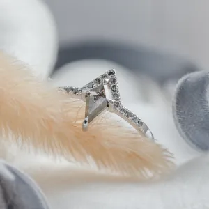 Unusual engagement ring with salt and pepper diamonds FRECCIA Thumbnail
