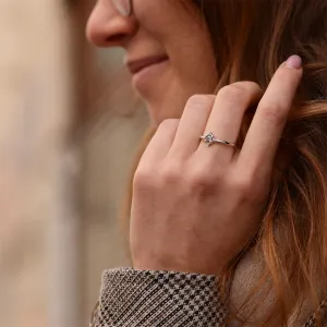 Romantic salt and pepper diamond ring ESTRELLA Thumbnail