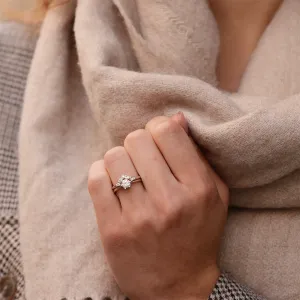 Curved wedding ring with diamonds HARRY Thumbnail