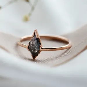 Basic salt'n'pepper diamond ring WILMA Thumbnail