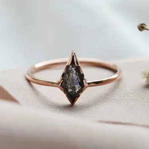 Basic salt'n'pepper diamond ring WILMA Thumbnail