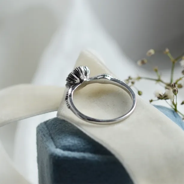 Engagement halo salt'n'pepper diamonds ring CALIMERO Image