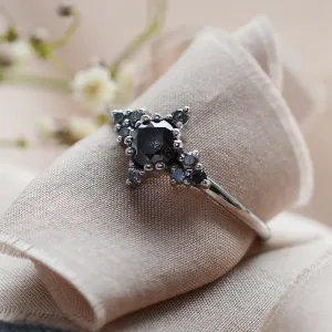 Gold salt'n'pepper diamond ring in vintage style FORTUNATO Thumbnail