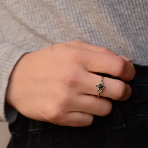 Gold salt'n'pepper diamond ring in vintage style FORTUNATO Thumbnail