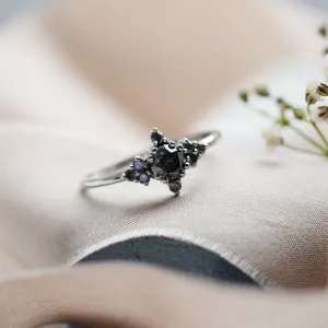 Gold salt'n'pepper diamond ring in vintage style FORTUNATO Thumbnail