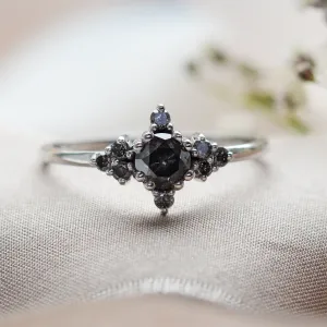 Gold salt'n'pepper diamond ring in vintage style FORTUNATO Thumbnail