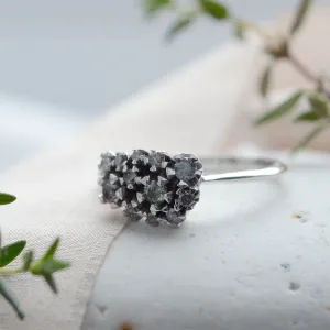 Gold cluster ring with salt and pepper diamonds SEVERINOS Thumbnail