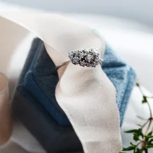 Unusual gold cluster ring with diamonds SEVERINO Thumbnail