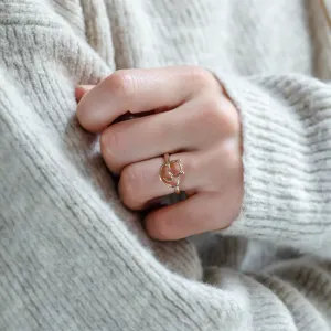 Gold cat ring PUSHEEN Thumbnail