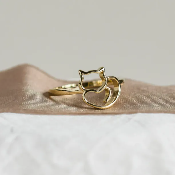 Gold cat ring PUSHEEN Image