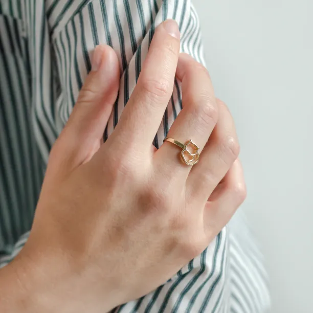 Gold cat ring PUSHEEN Image