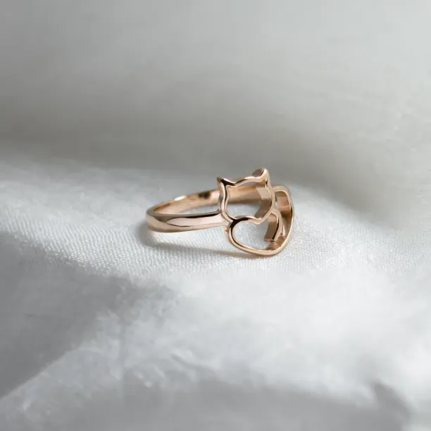 Gold cat ring PUSHEEN Image