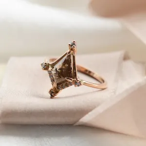 Extravagant ring with salt and pepper diamonds ORNETTE Thumbnail