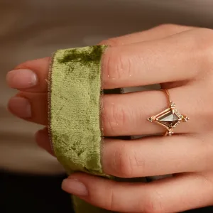 Extravagant ring with salt and pepper diamonds ORNETTE Thumbnail