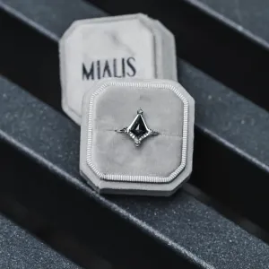 Extravagant ring with salt and pepper diamonds ORNETTE Thumbnail