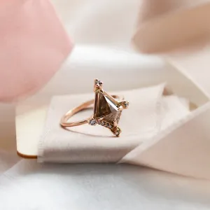 Extravagant ring with salt and pepper diamonds ORNETTE Thumbnail