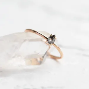 Minimalist engagement salt'n'pepper diamond ring  PERA Thumbnail