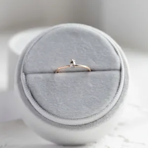 Minimalist engagement salt'n'pepper diamond ring  PERA Thumbnail