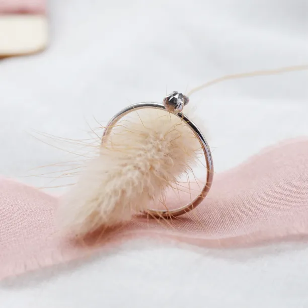 Minimalist engagement salt'n'pepper diamond ring  PERA Image