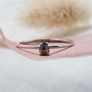 Minimalist engagement salt'n'pepper diamond ring  PERA Thumbnail