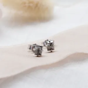 Earrings with baguette salt and pepper diamonds STELLON Thumbnail