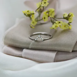 Curved diamond wedding ring EMILIANO Thumbnail