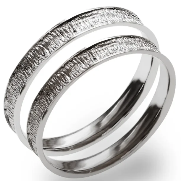 Original wedding bands with unusual relief ALBERO Image