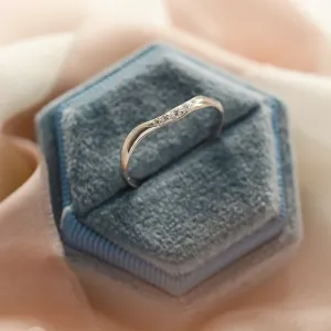 Gold organic ring with diamonds ISOLA Thumbnail