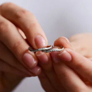 Gold organic ring with diamonds ISOLA Thumbnail