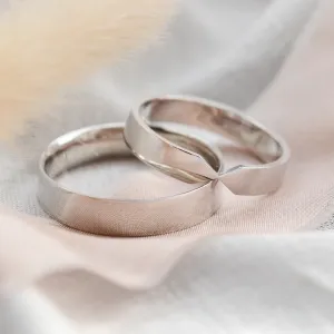 Gold wedding rings with tapered center TAPPI Thumbnail