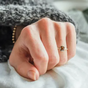 Gold salt'n'pepper diamond ring in art deco style ARTISTA Thumbnail