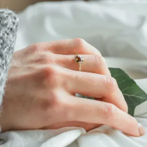 Gold salt'n'pepper diamond ring in art deco style ARTISTA Thumbnail