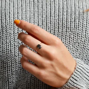 Gold salt'n'pepper diamond ring in art deco style ARTISTA Thumbnail