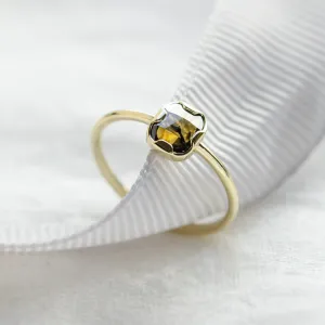 Gold salt'n'pepper diamond ring in art deco style ARTISTA Thumbnail