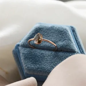 Gold salt'n'pepper diamond ring in art deco style ARTISTA Thumbnail