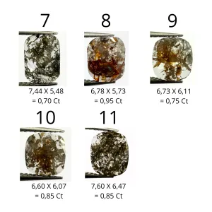 Gold salt'n'pepper diamond ring in art deco style ARTISTA Thumbnail