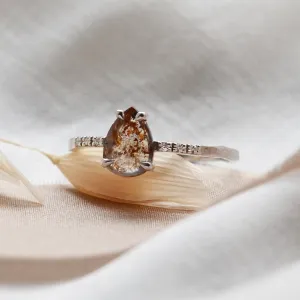 Organic engagement salt'n'pepper diamonds ring JACQUELINE Thumbnail