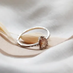 Organic engagement salt'n'pepper diamonds ring JACQUELINE Thumbnail