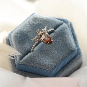 Original gold salt'n'pepper diamonds ring CROWNIAS Thumbnail